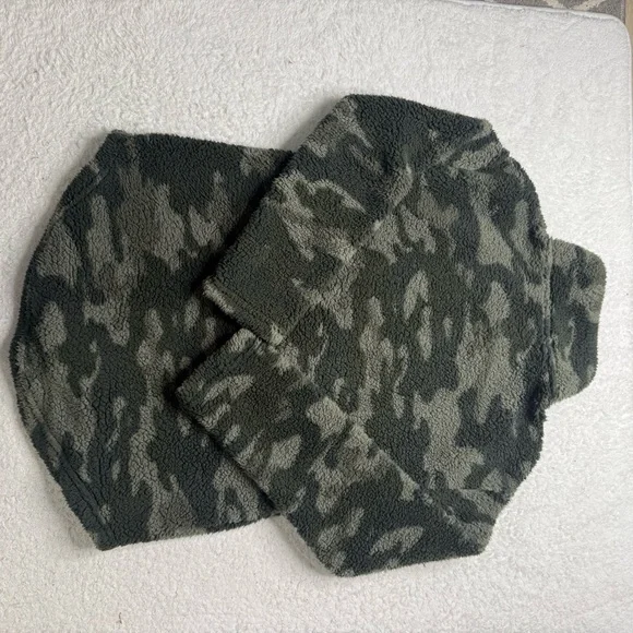 Koolaburra By Ugg Sherpa Camo Sage Pullover‎ 1/4 Zip Sweatshirt XS - Picture 13 of 13